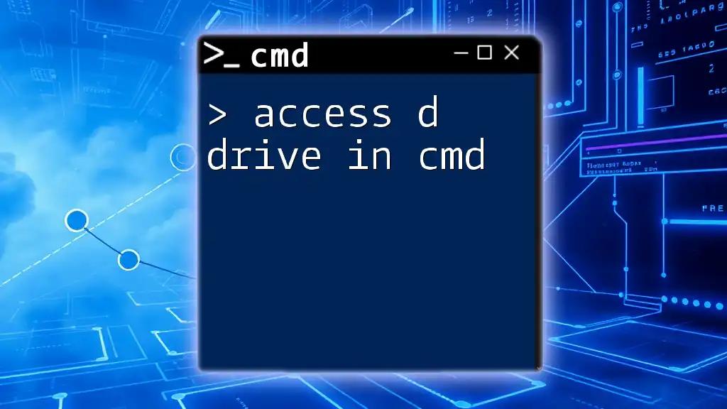 Access D Drive in Cmd: A Quick Guide