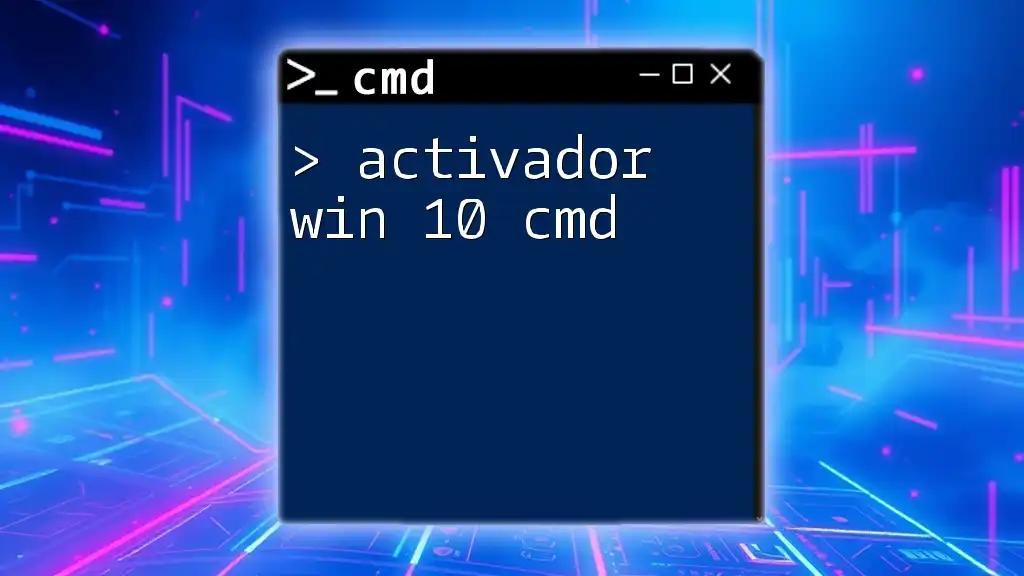 Activador Win 10 Cmd: Your Quick Guide to Activation