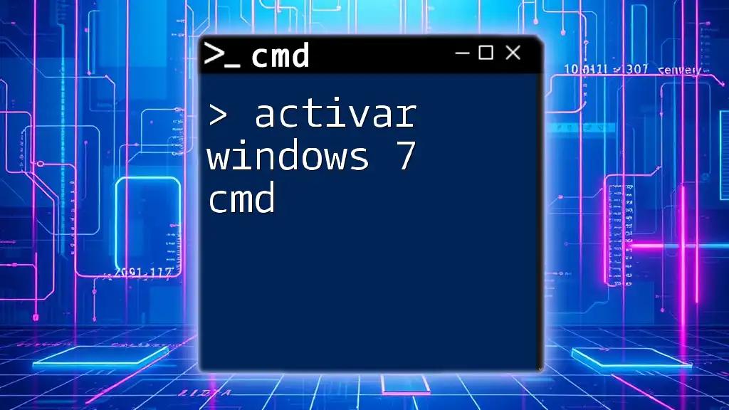 Activar Windows 7 Cmd: A Simple Guide