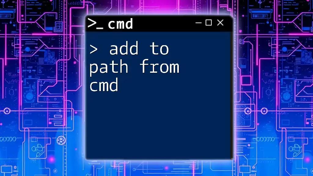 Add To Path From Cmd: A Simple Guide