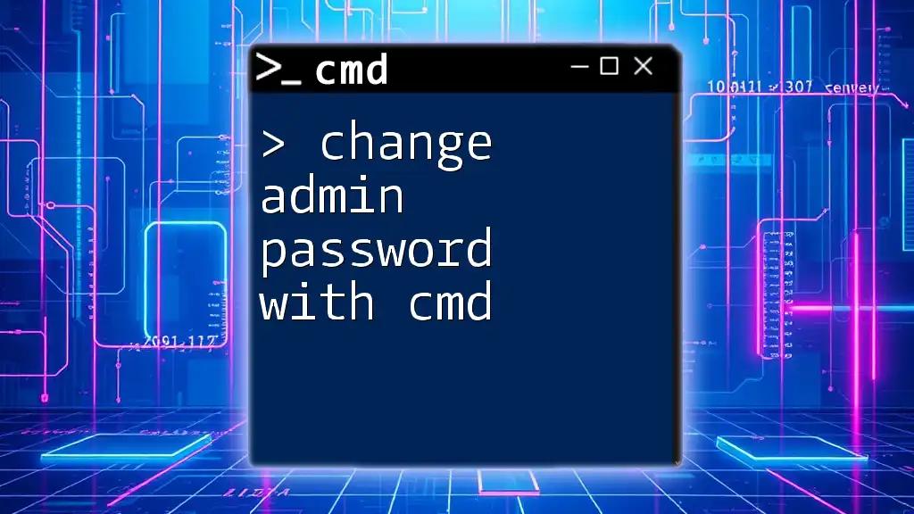 Change Admin Password with Cmd: A Quick Guide