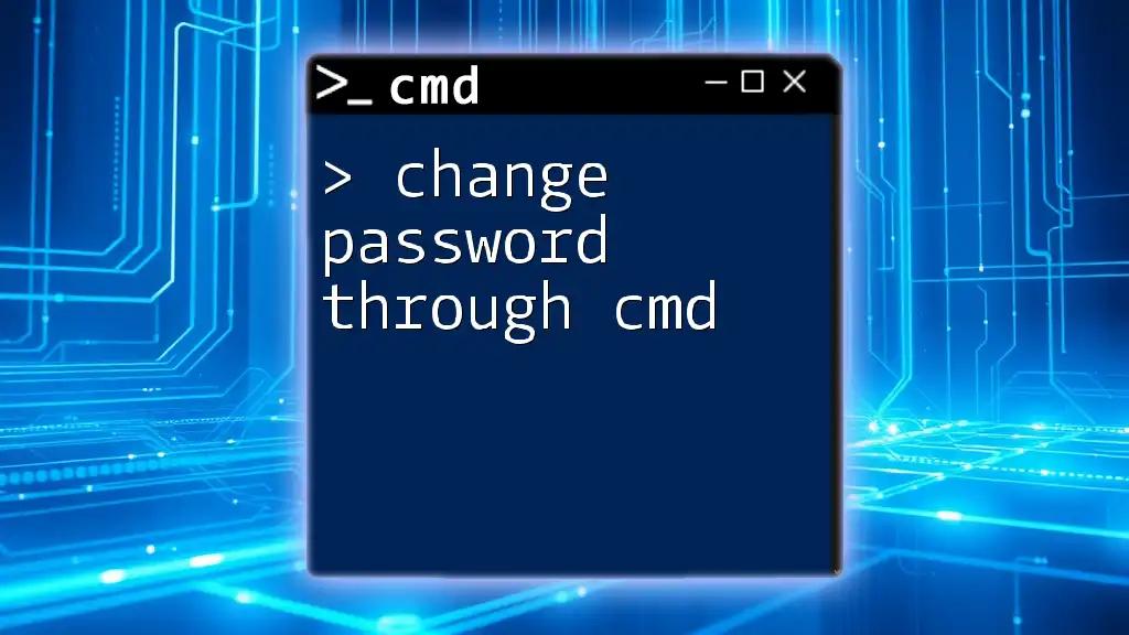 Change Password Through Cmd: A Simple Step-by-Step Guide