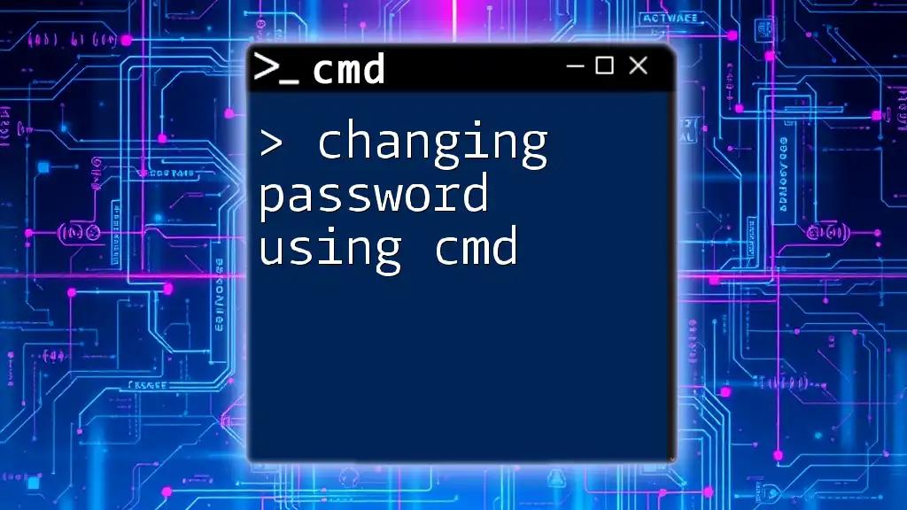 Changing Password Using Cmd: A Simple Guide