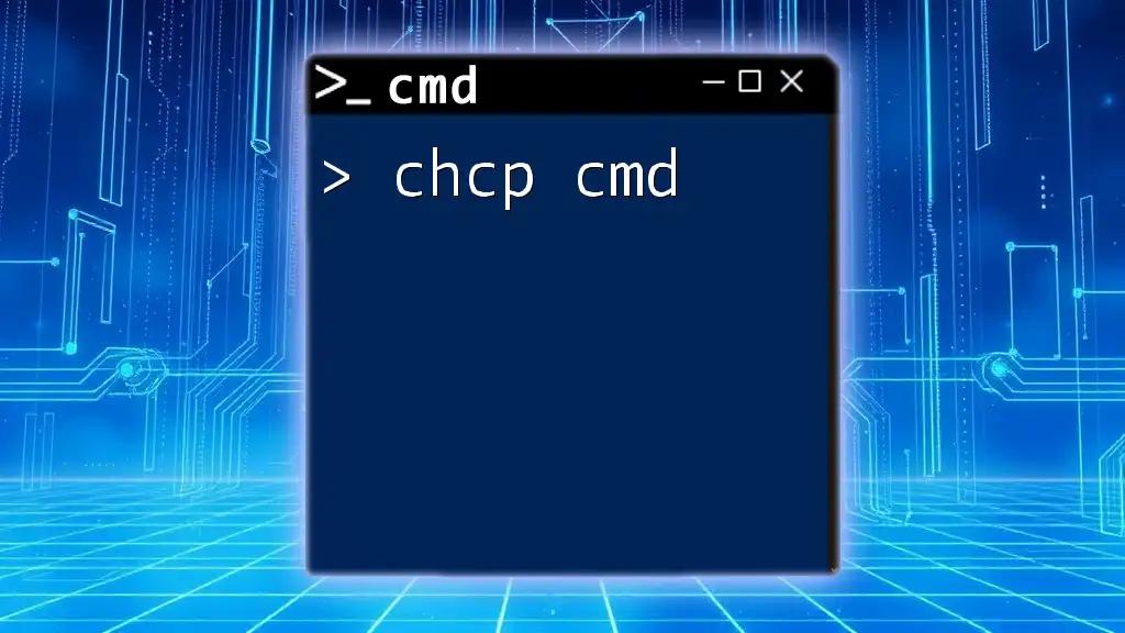 Mastering Chcp Cmd for Effortless Code Page Switching