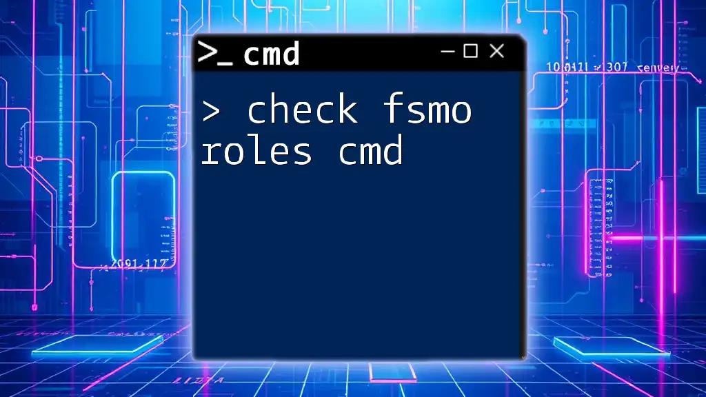 Check FSMO Roles in Cmd: A Quick Guide