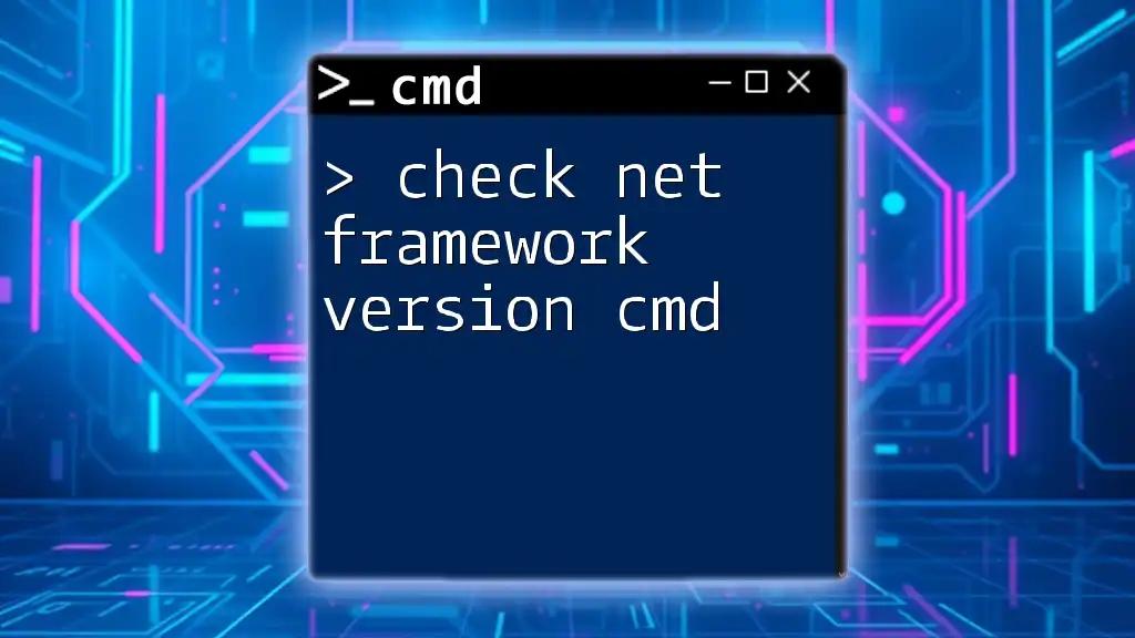 Check Net Framework Version in Cmd: A Simple Guide