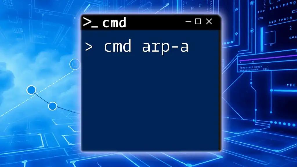 Mastering Cmd Arp-A for Quick Network Insights