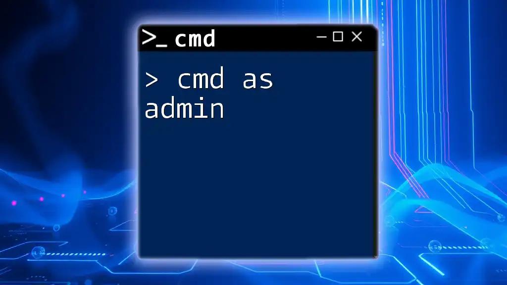 Master Cmd As Admin: Quick Tips for Power Users