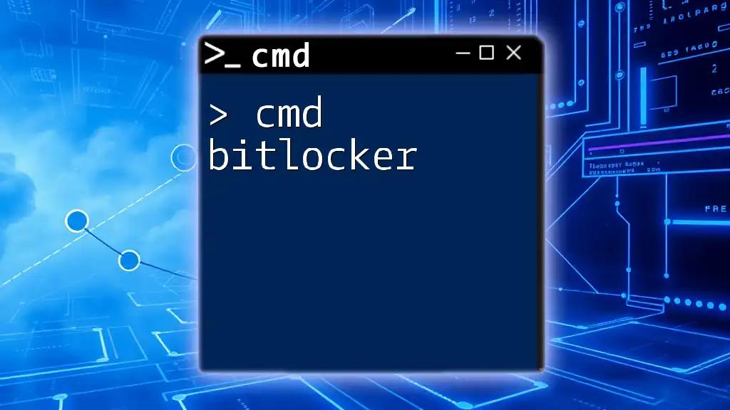 Unlocking Cmd Bitlocker: A Quick Guide