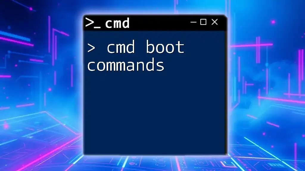 Mastering Cmd Boot Commands for Quick System Control