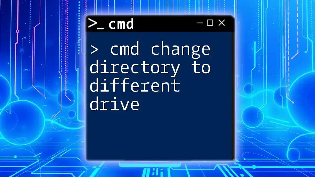 Cmd Change Directory to Different Drive Made Easy