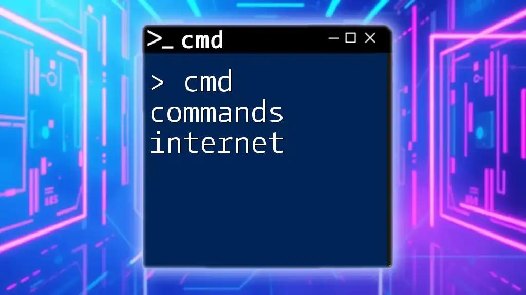 Cmd Commands for Internet Mastery