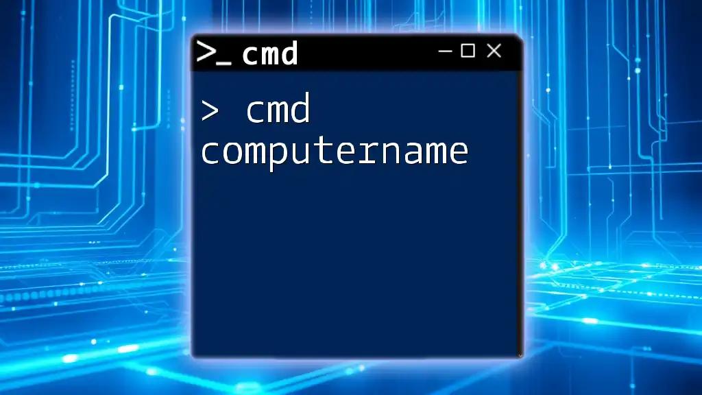 Discovering Cmd Computername: Simple Commands to Use