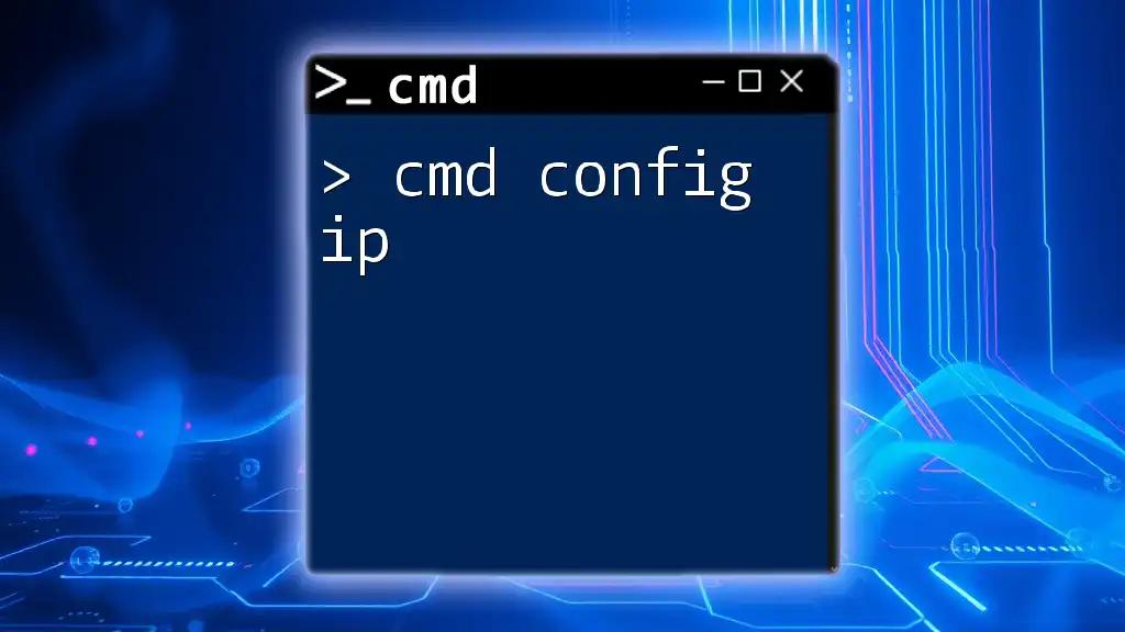 Master Cmd Config IP: A Quick Guide to IP Setup