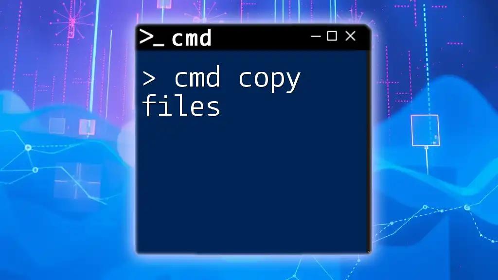 Master Cmd Copy Files with Ease and Efficiency