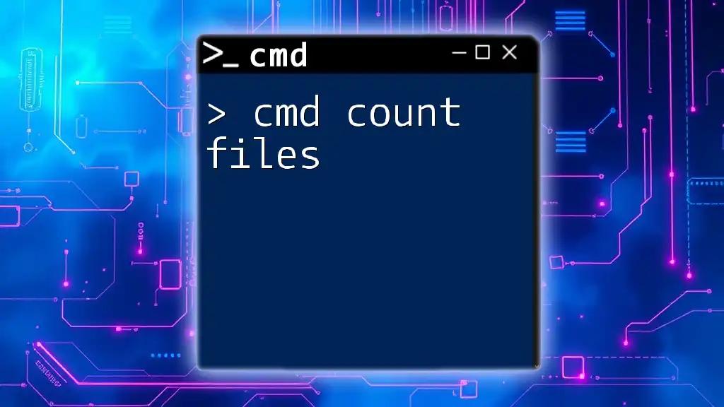 Cmd Count Files: Master File Counting in Cmd