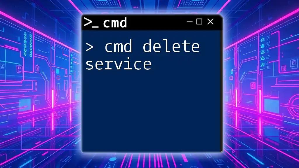 Cmd Delete Service: A Quick Tutorial for Beginners