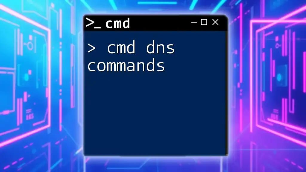 Mastering Cmd DNS Commands: A Quick Guide