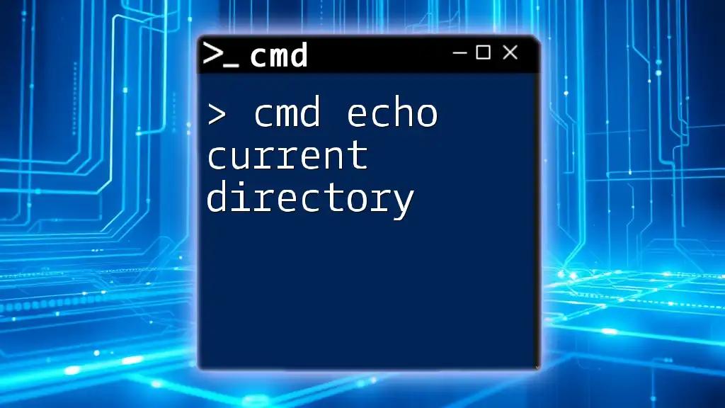 Cmd Echo Current Directory: A Simple Guide