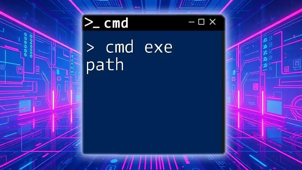 Mastering Cmd Exe Path: Your Quick Guide