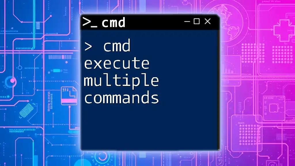 Cmd Execute Multiple Commands: A Simple Guide