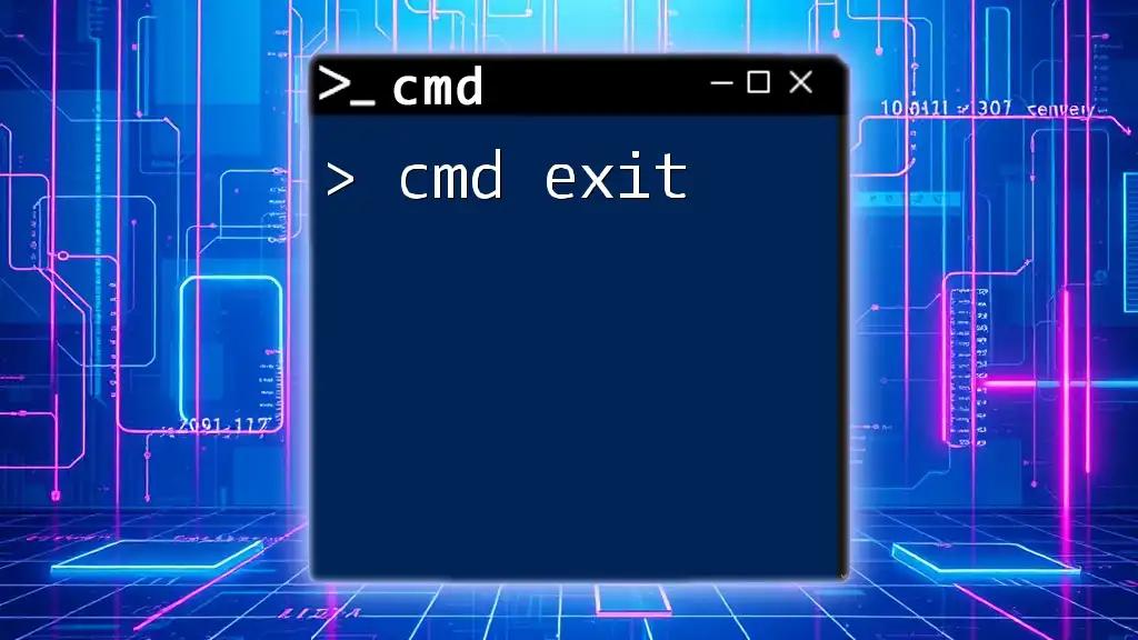 Mastering Cmd Exit: A Quick Guide to Exiting Cmd