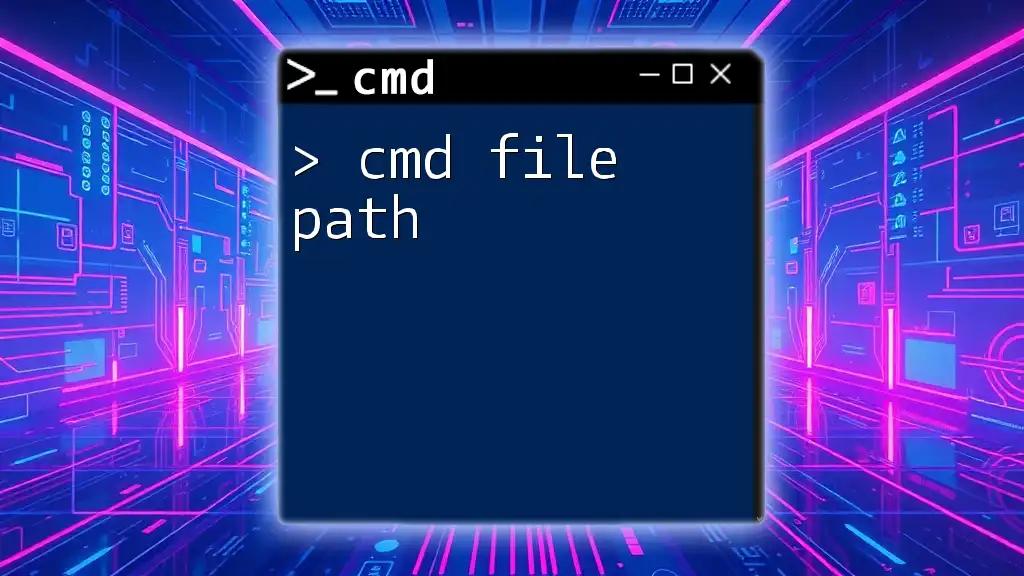 Mastering Cmd File Path: A Quick Guide