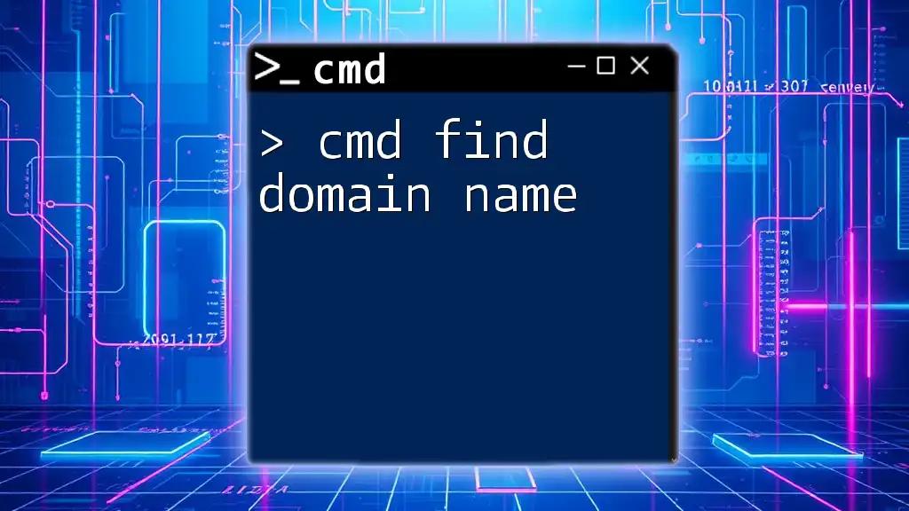 cmd Find Domain Name: Quick and Easy Guide