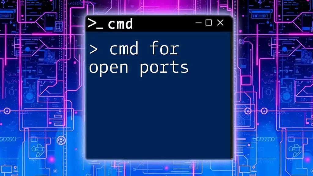 Cmd for Open Ports: A Quick Guide to Network Exploration