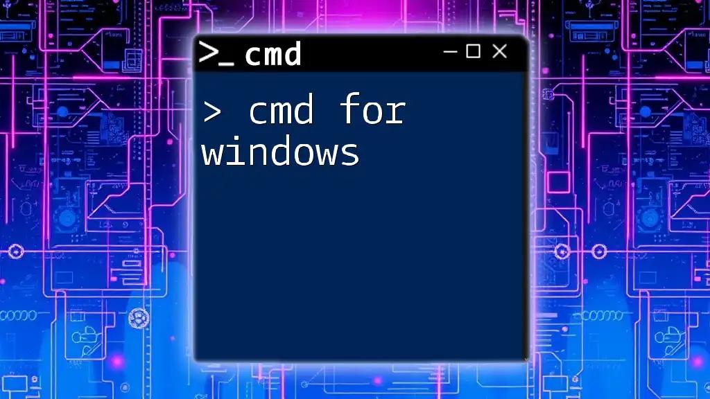 Master Cmd for Windows: Quick Tips & Tricks