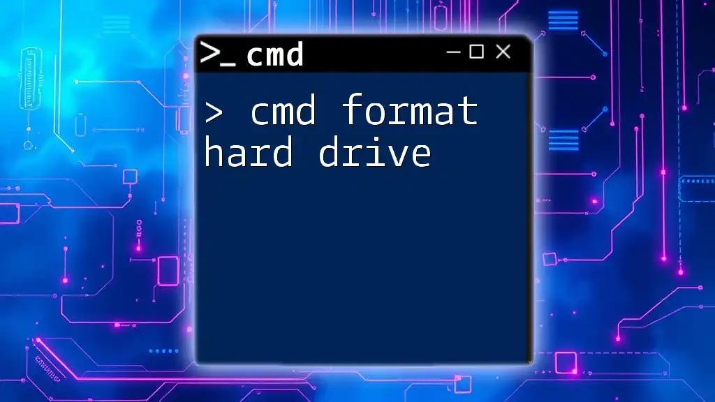 Format Hard Drive Using Cmd: A Simple Guide