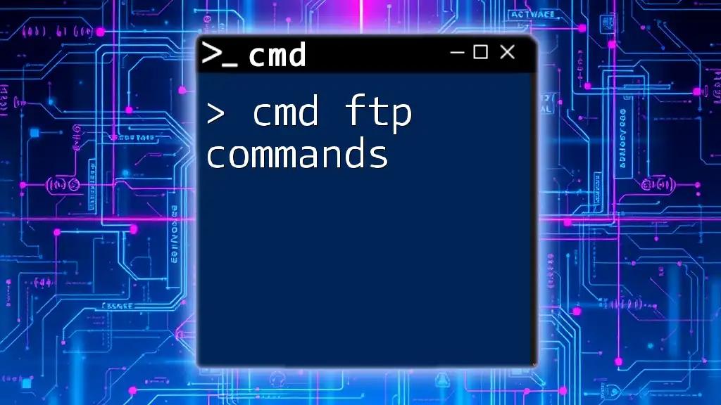 Mastering Cmd Ftp Commands: A Quick Guide