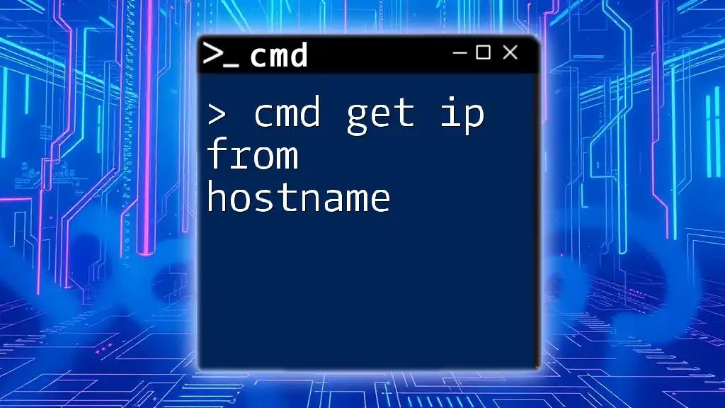 Cmd Get IP From Hostname in Just a Few Simple Steps