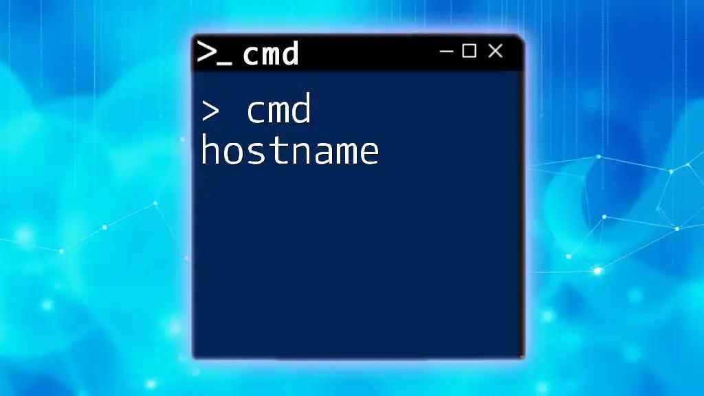 Discovering Your Device: Cmd Hostname Unveiled