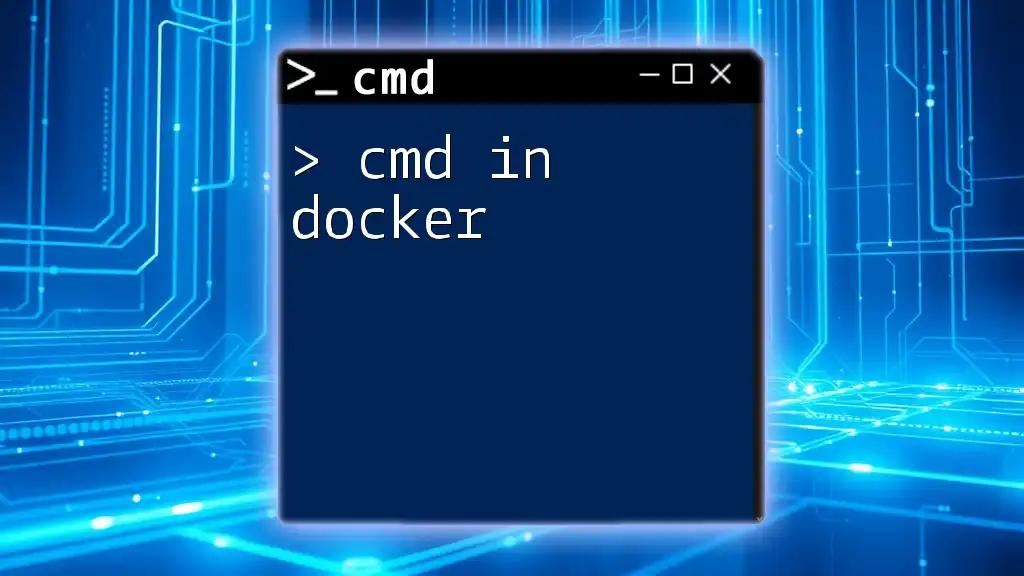 Mastering Cmd in Docker: Quick Commands for Success