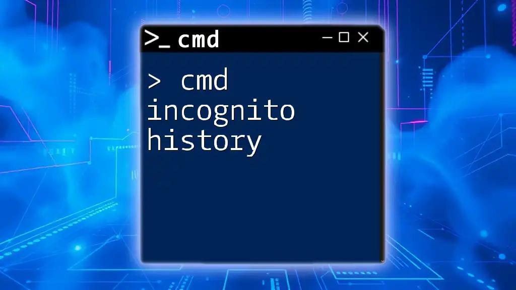 Unveiling Cmd Incognito History: A Simple Guide