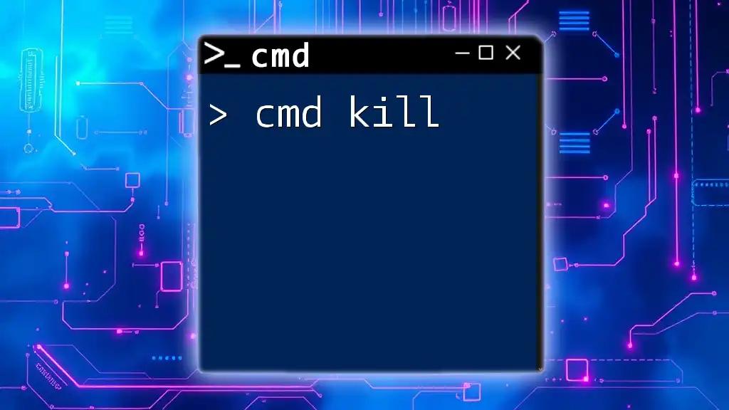 Mastering Cmd Kill: A Quick Guide to Terminating Processes