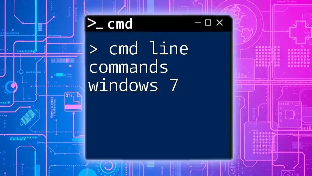 Mastering Cmd Line Commands Windows 7 in Minutes