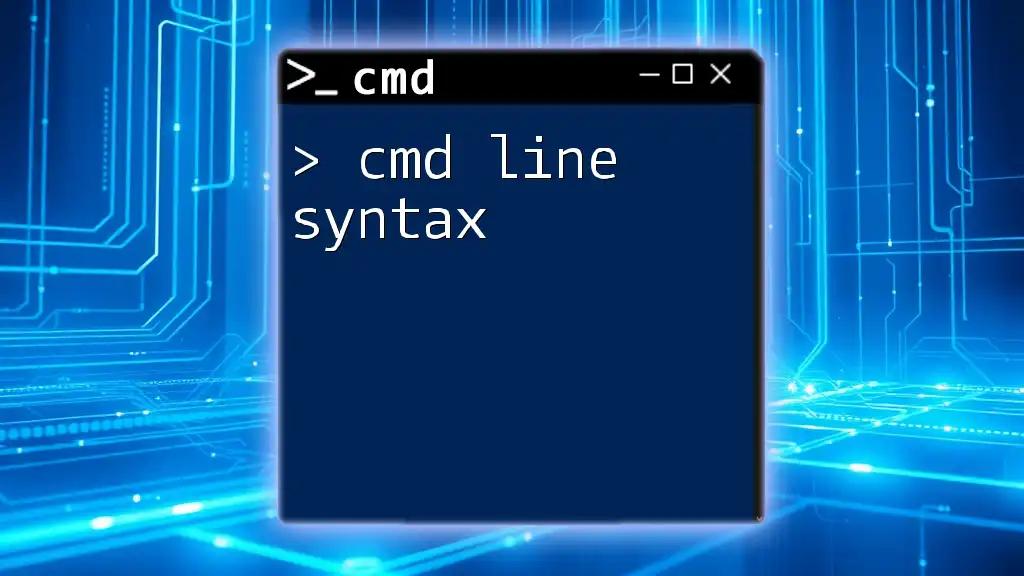 Mastering Cmd Line Syntax: A Quick Guide