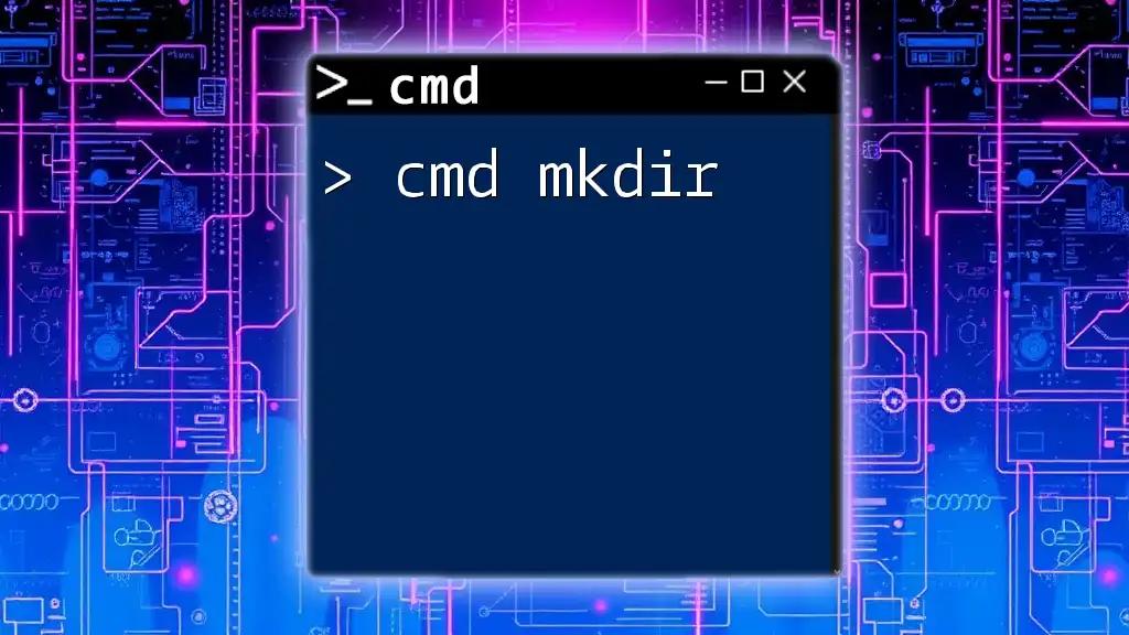 Mastering Cmd Mkdir: Create Folders Like a Pro