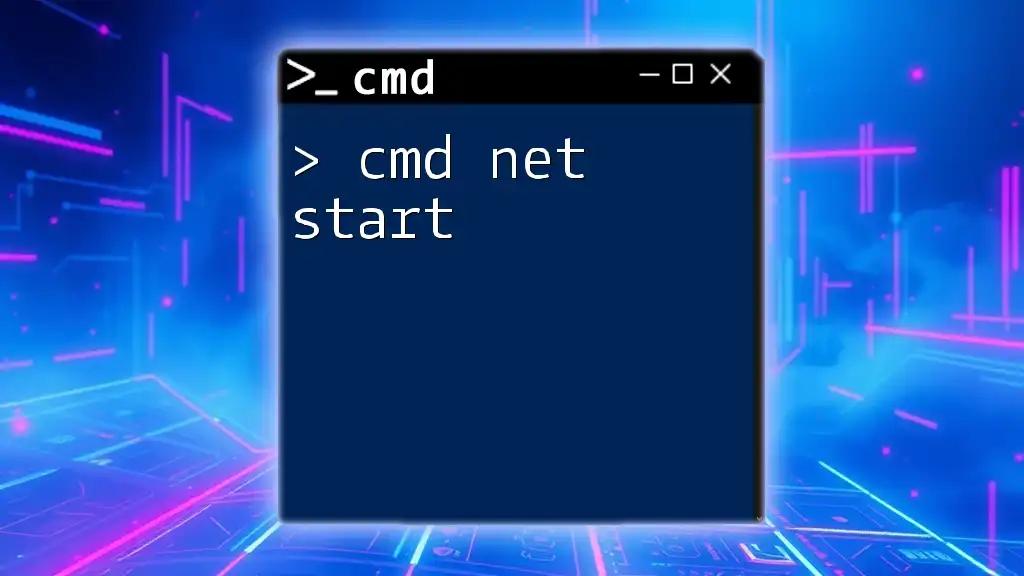 Mastering Cmd Net Start for Quick Service Management