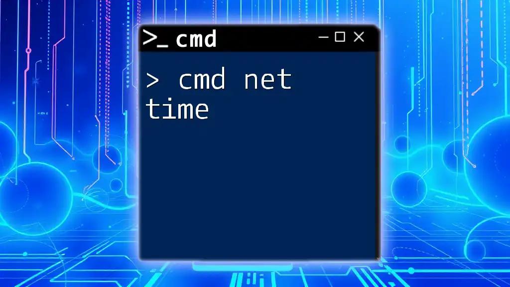 Mastering Cmd Net Time: A Quick Guide to Synchronization