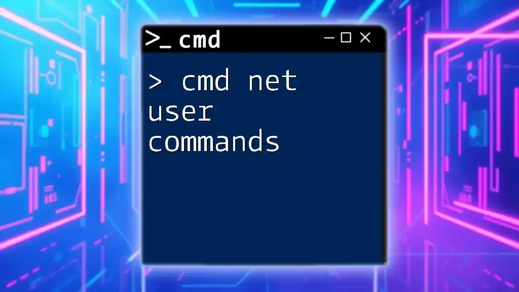 Master Cmd Net User Commands for Quick User Management