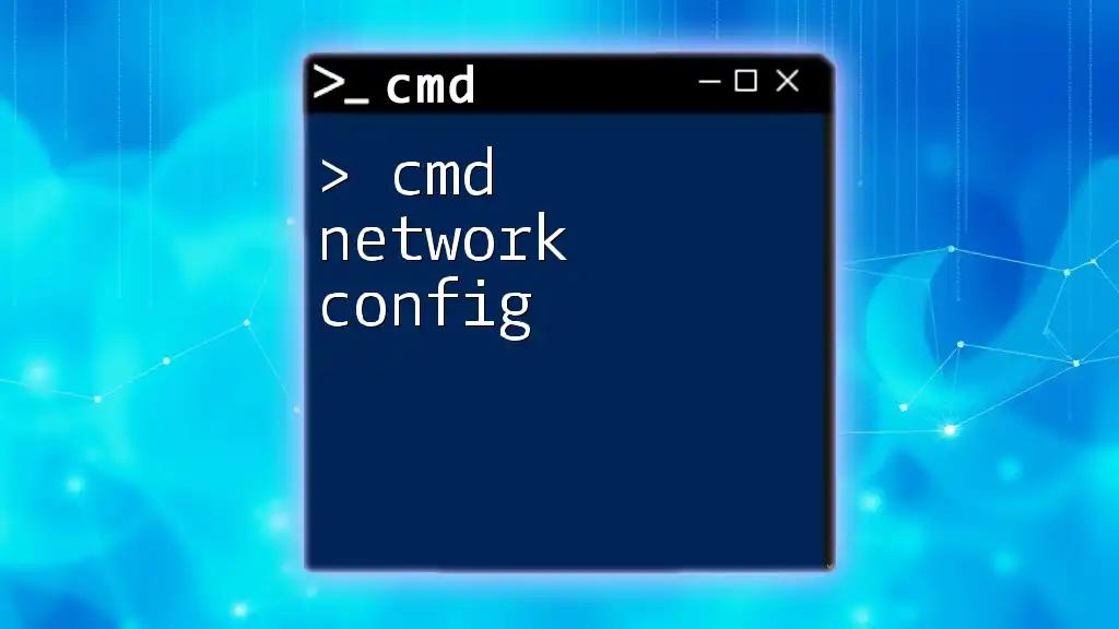 Cmd Network Config Made Easy: Your Simple Guide