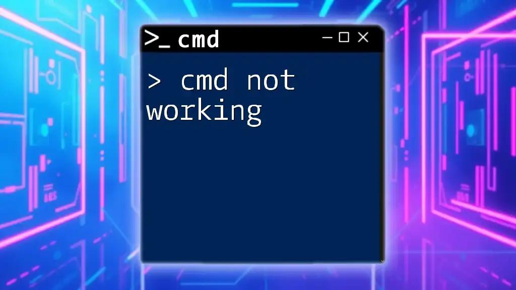 Troubleshooting Cmd Not Working: Quick Fixes Explained