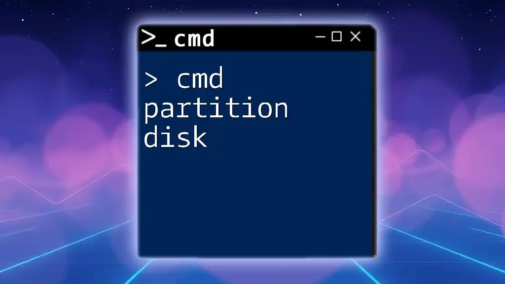 Ease Your Workflow: Cmd Partition Disk Command Guide