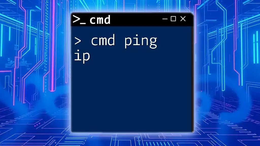 Master Cmd Ping IP: Quick Guide to Network Testing