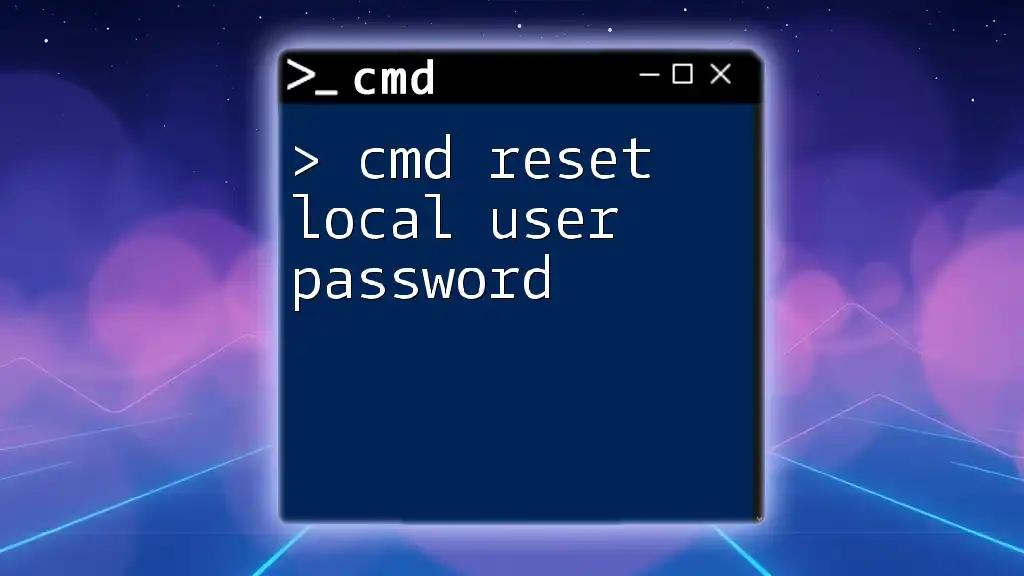 Cmd Reset Local User Password Made Simple