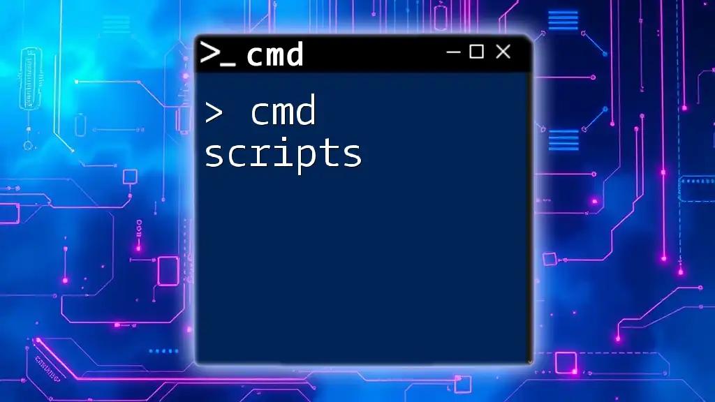 Master Cmd Scripts with Ease: A Quick Guide