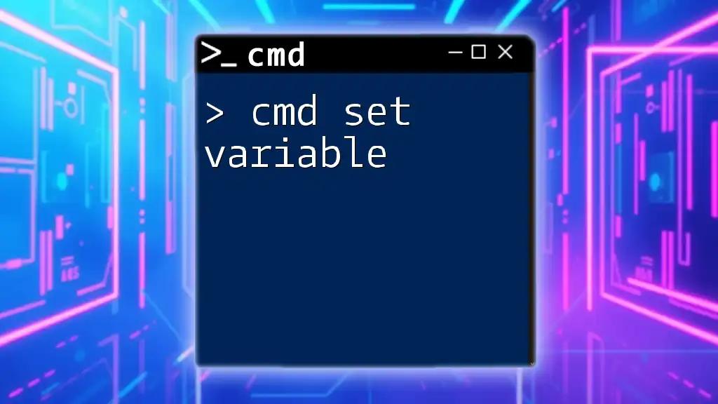 Mastering Cmd Set Variable: Quick Guide for Beginners